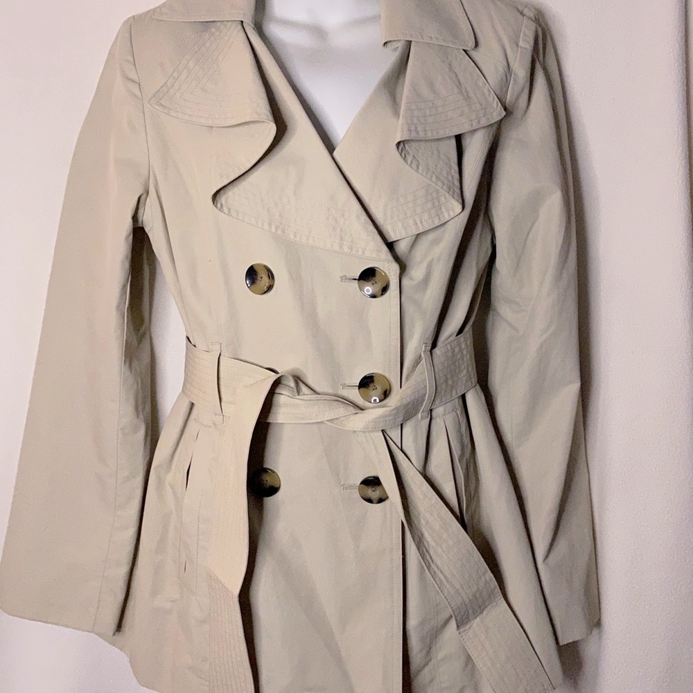 Khaki Double Breasted Coat Size S London Fog